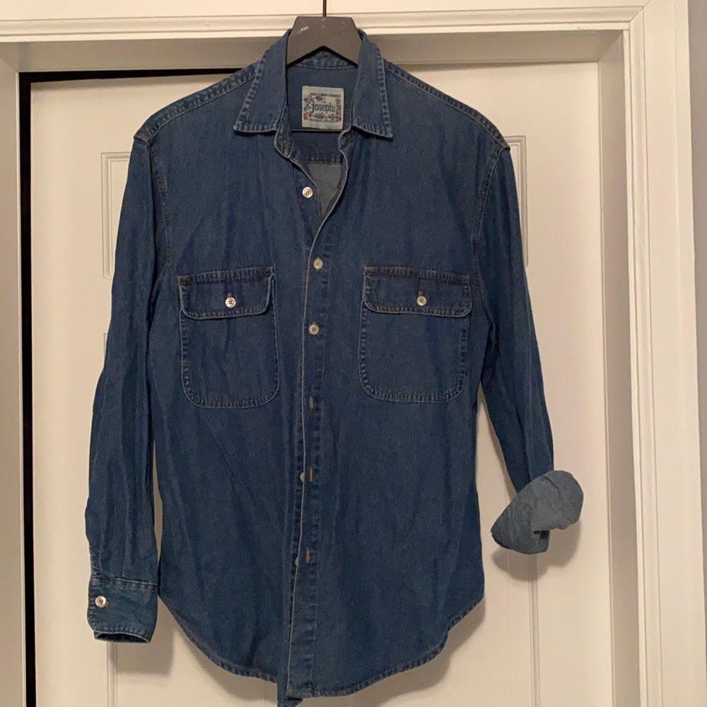 Vintage For Joseph long sleeve button down denim shirt, XS